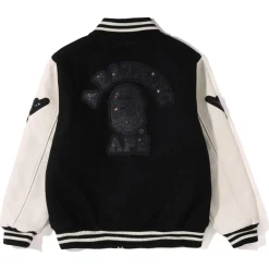 A BATHING APE® Shark Hooded Varsity Jacket