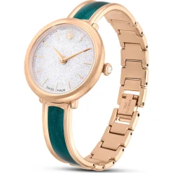 Crystalline bangle watch