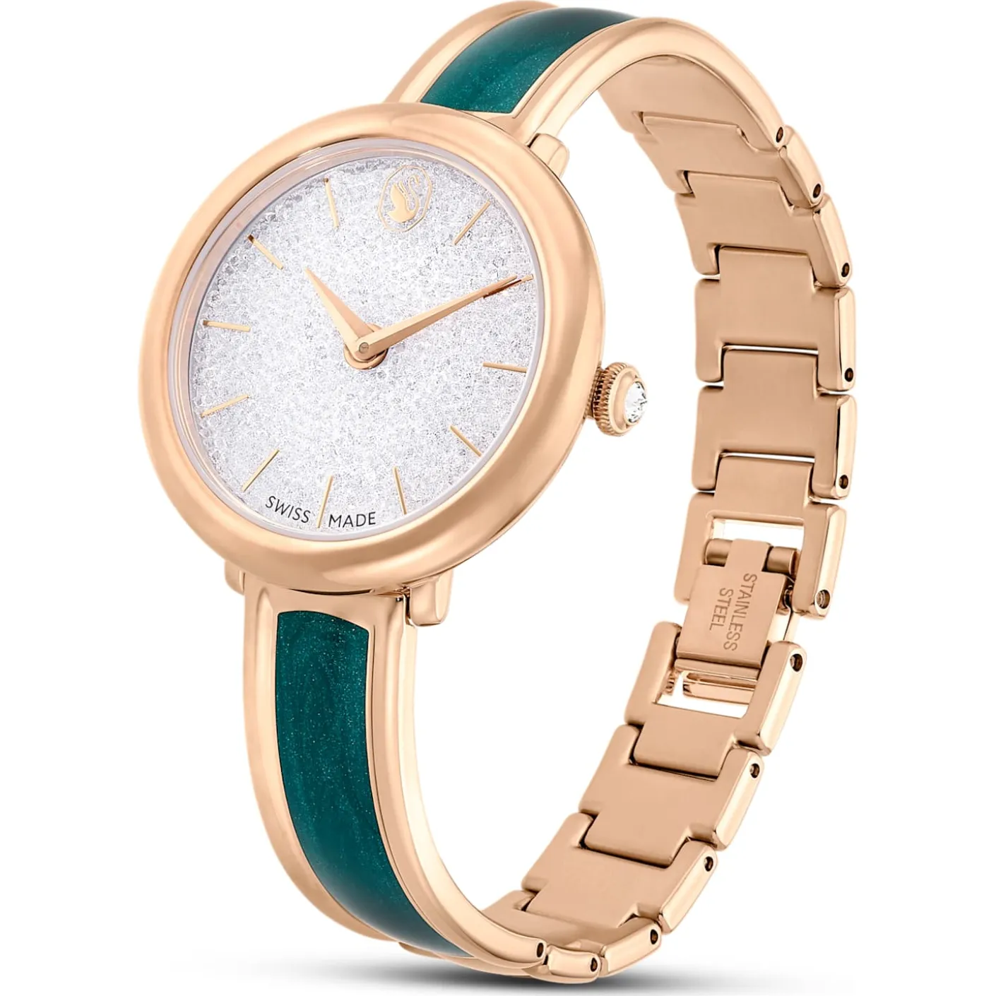 Crystalline bangle watch