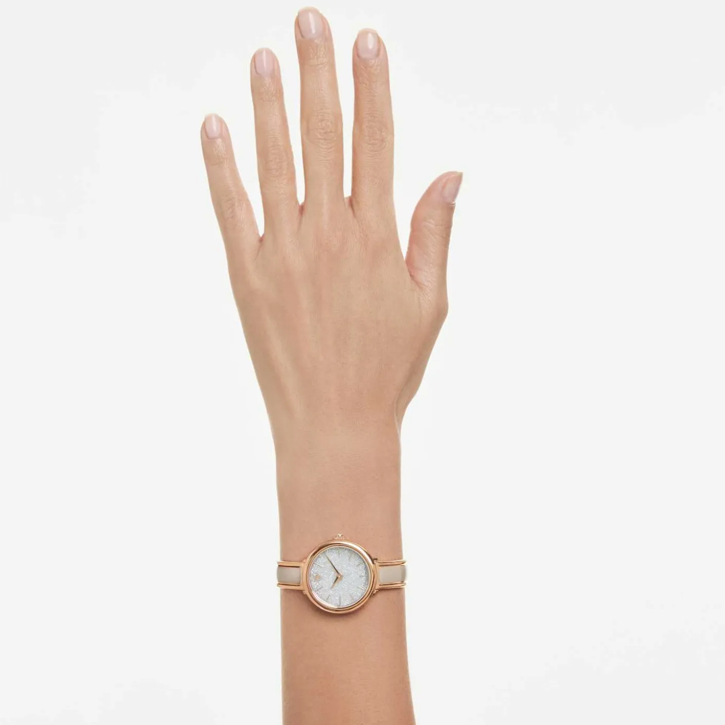 Crystalline bangle watch