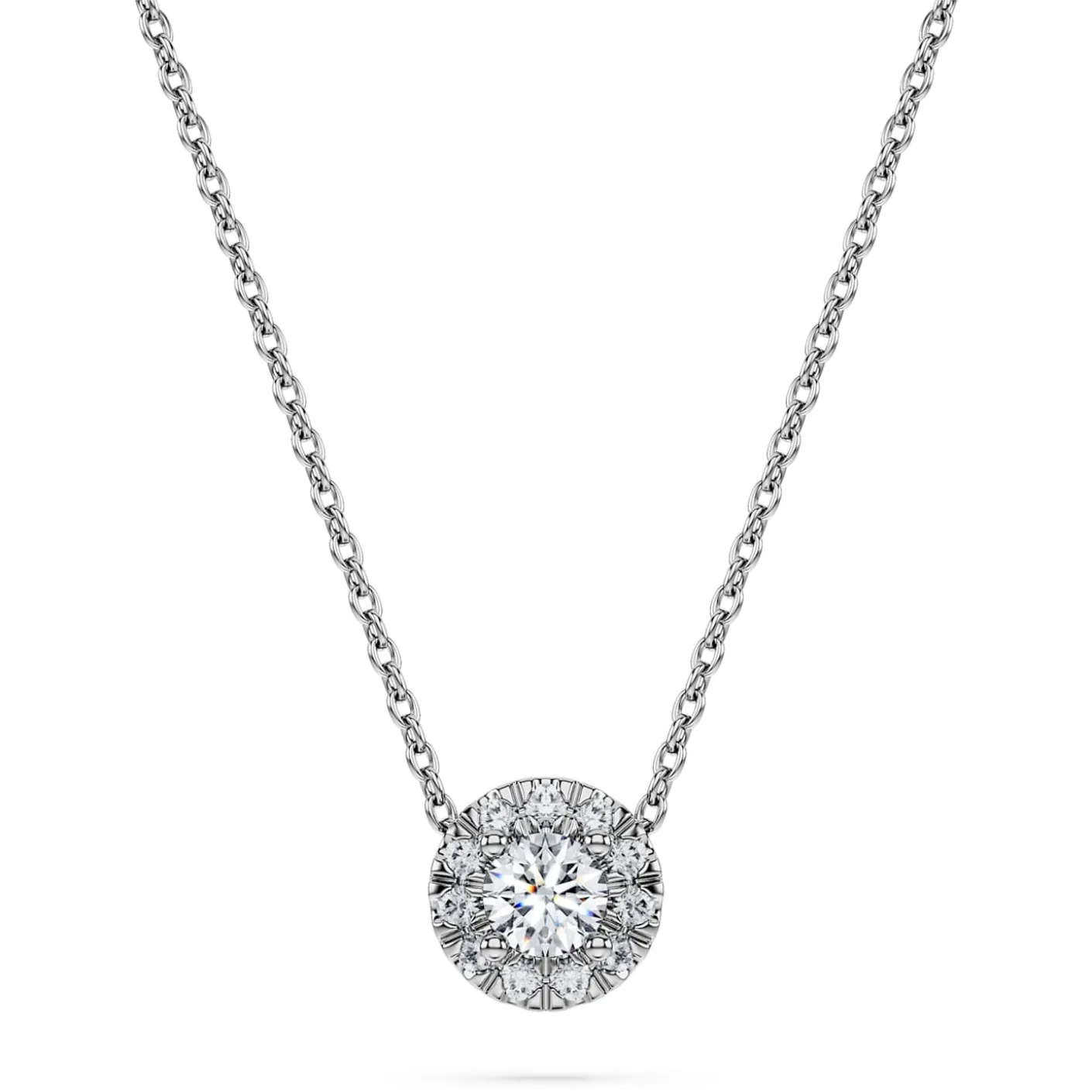 Eternity halo solitaire pendant