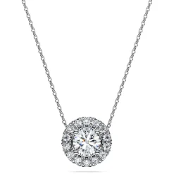 Eternity halo solitaire pendant