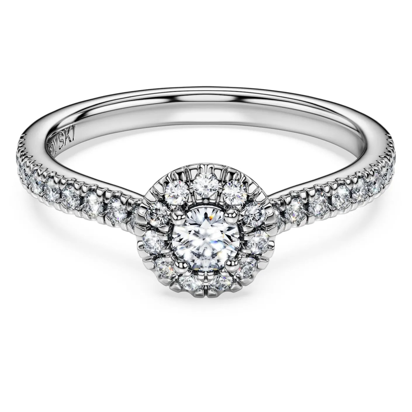 Eternity halo solitaire ring