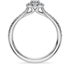 Eternity halo solitaire ring