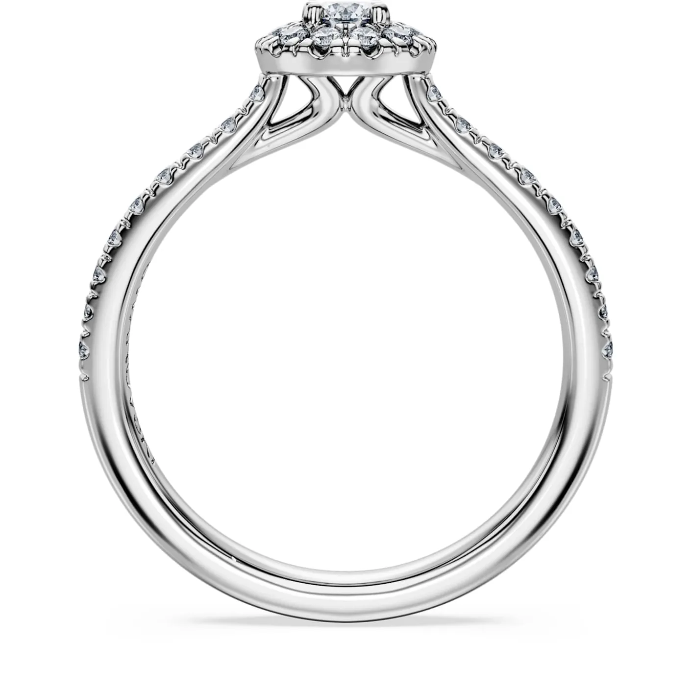 Eternity halo solitaire ring