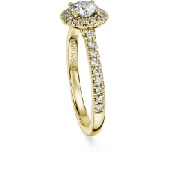 Eternity halo solitaire ring