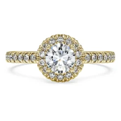 Eternity halo solitaire ring