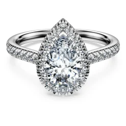 Eternity halo solitaire ring