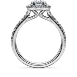 Eternity halo solitaire ring
