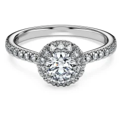 Eternity halo solitaire ring