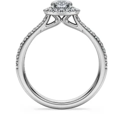 Eternity halo solitaire ring