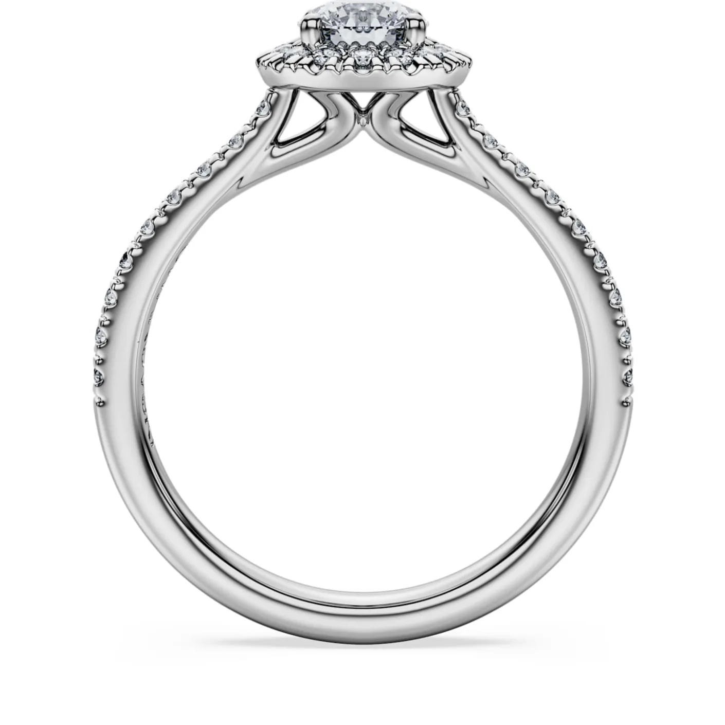 Eternity halo solitaire ring