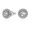 Eternity halo stud earrings
