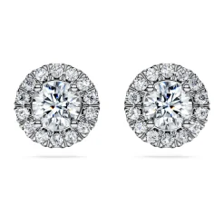 Eternity halo stud earrings