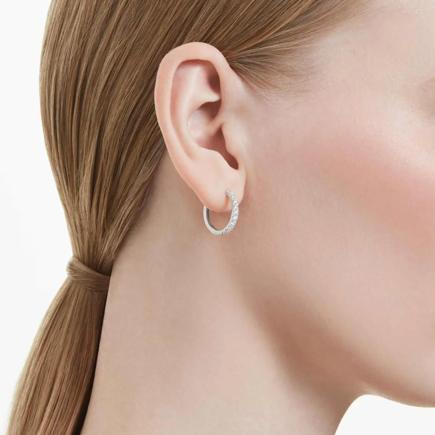 Eternity hoop earrings