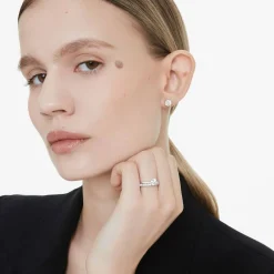 Eternity solitaire stud earrings