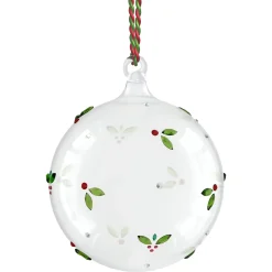 Holiday Cheers Mistletoe Ball Ornament