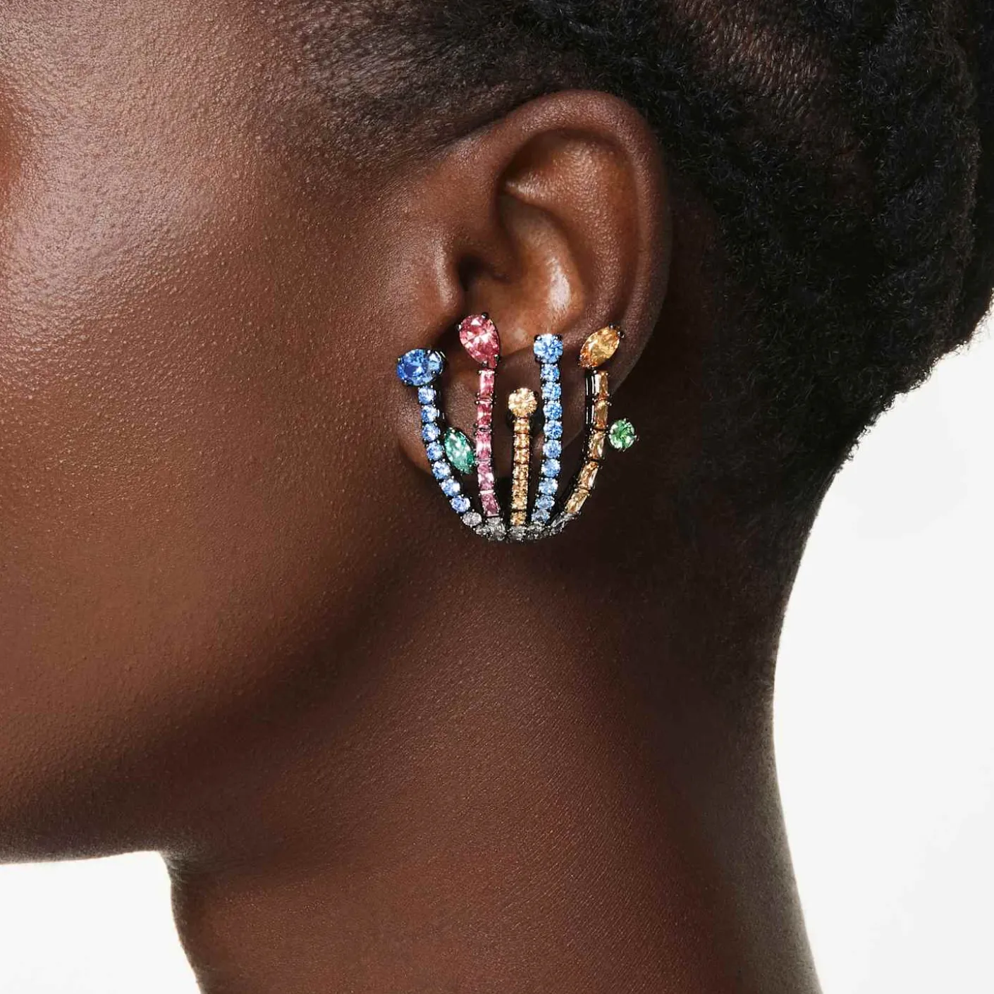 Matrix clip earrings