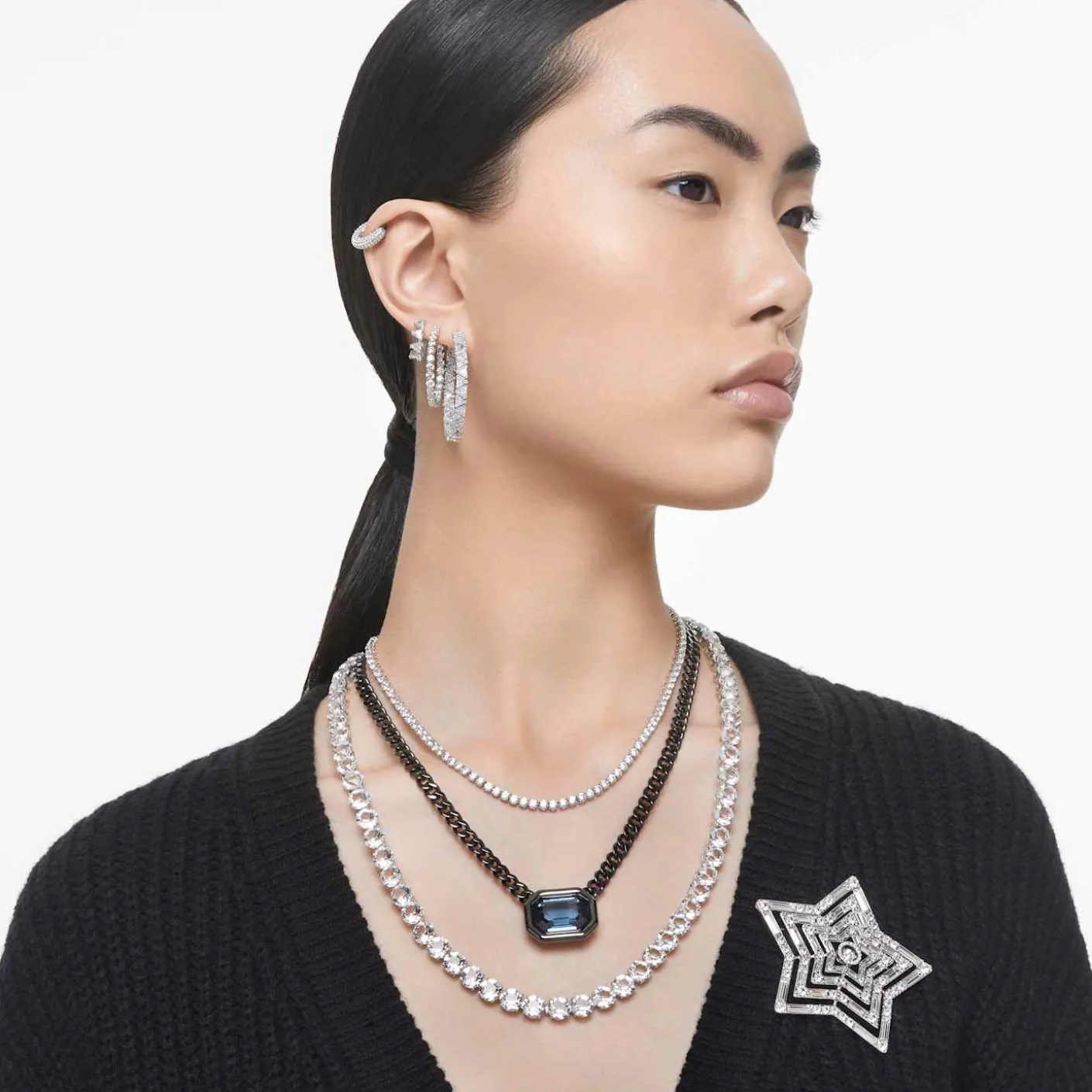 Matrix hoop earrings