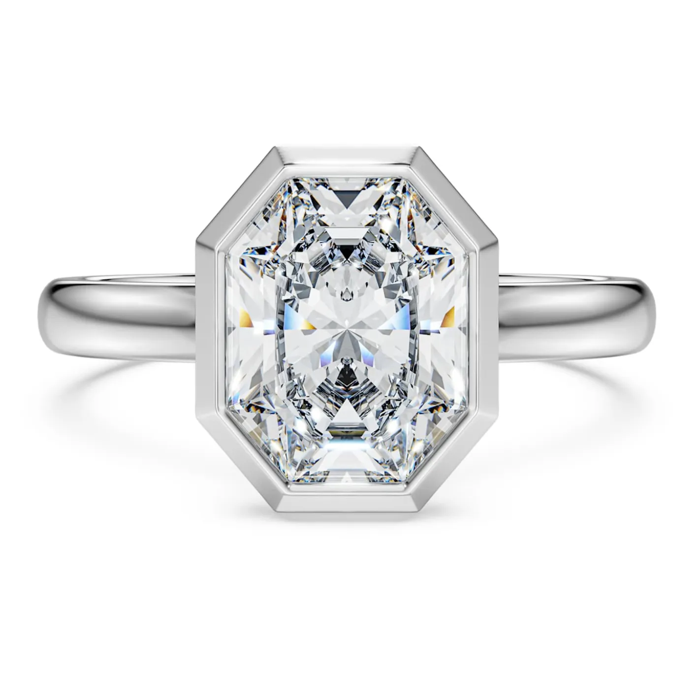 Octagon bezel ring