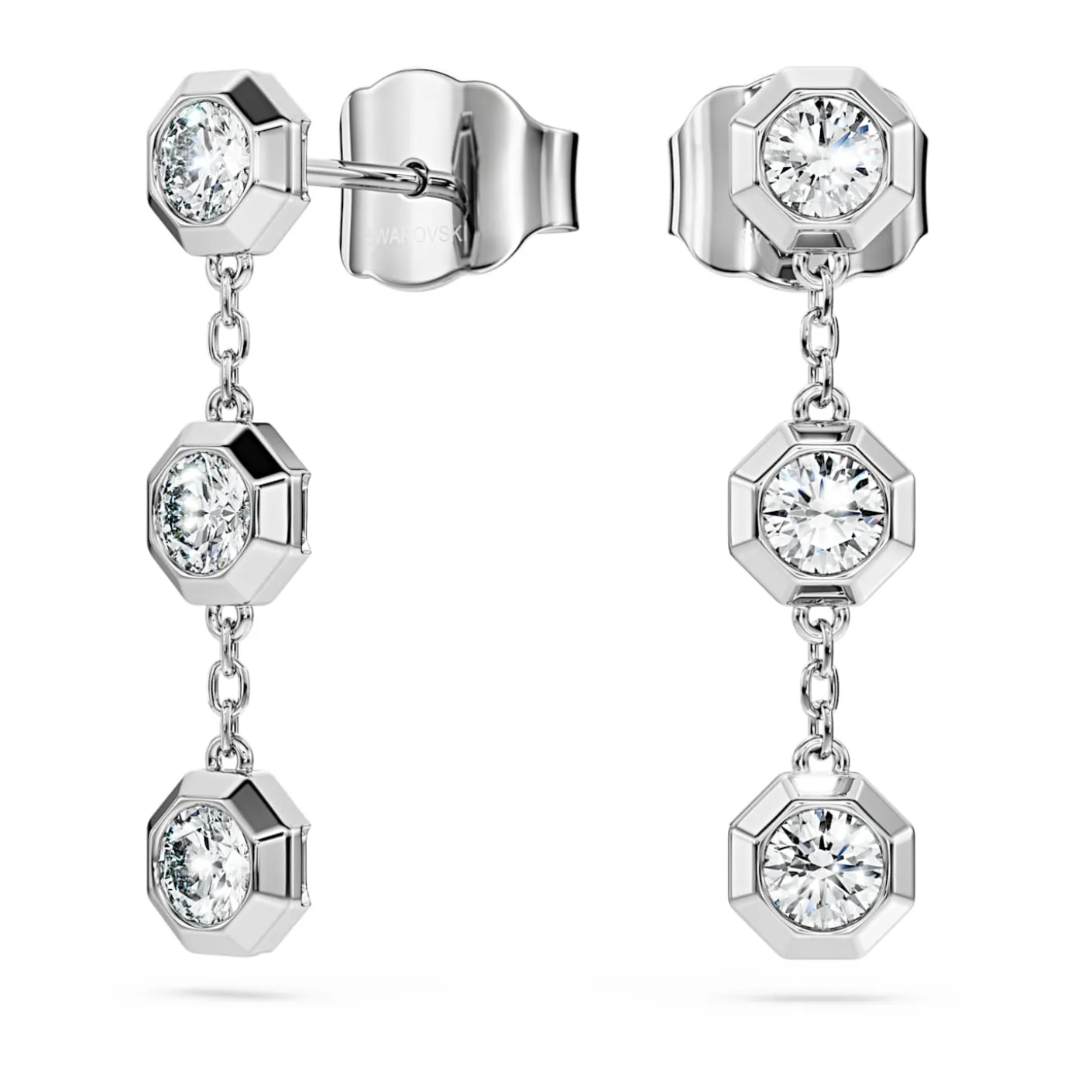Octagon drop earrings