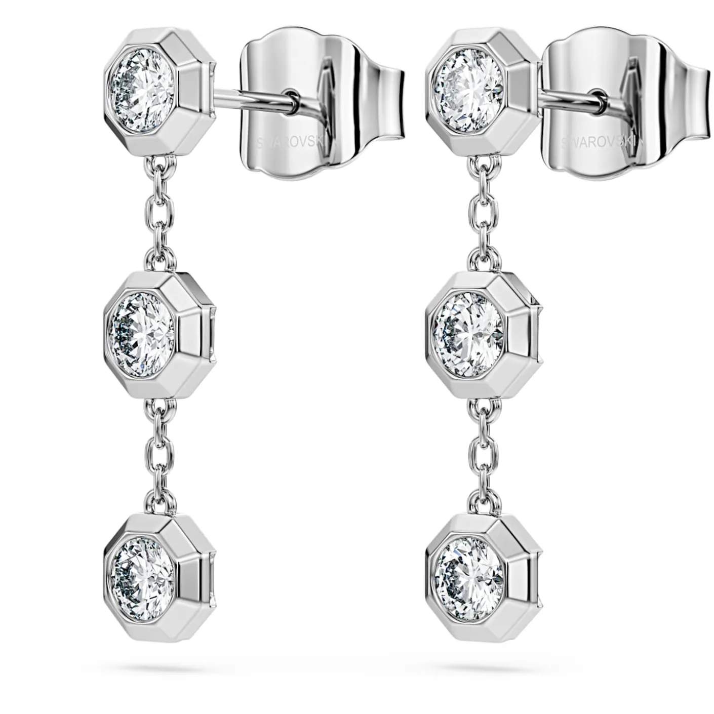 Octagon drop earrings