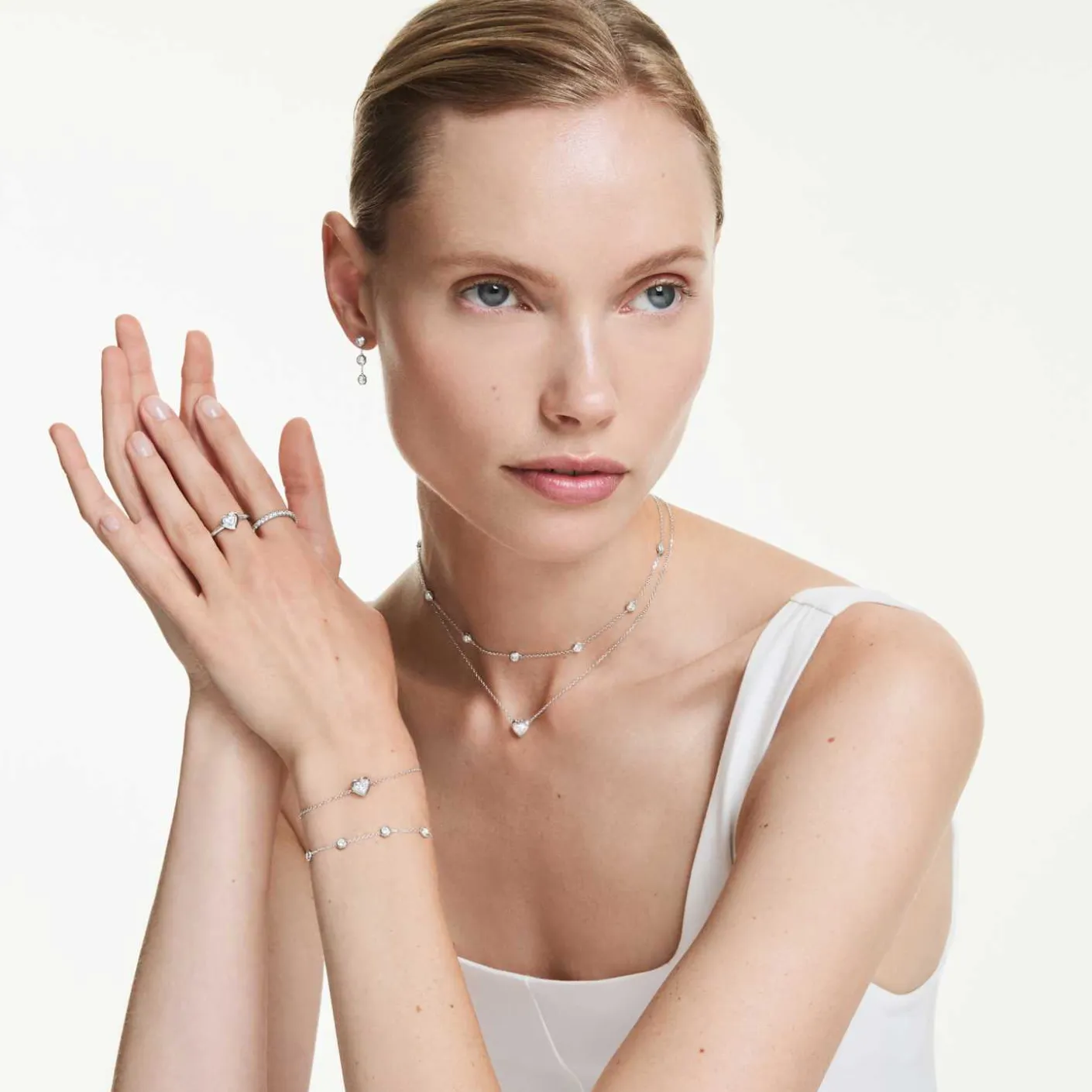 Octagon drop earrings