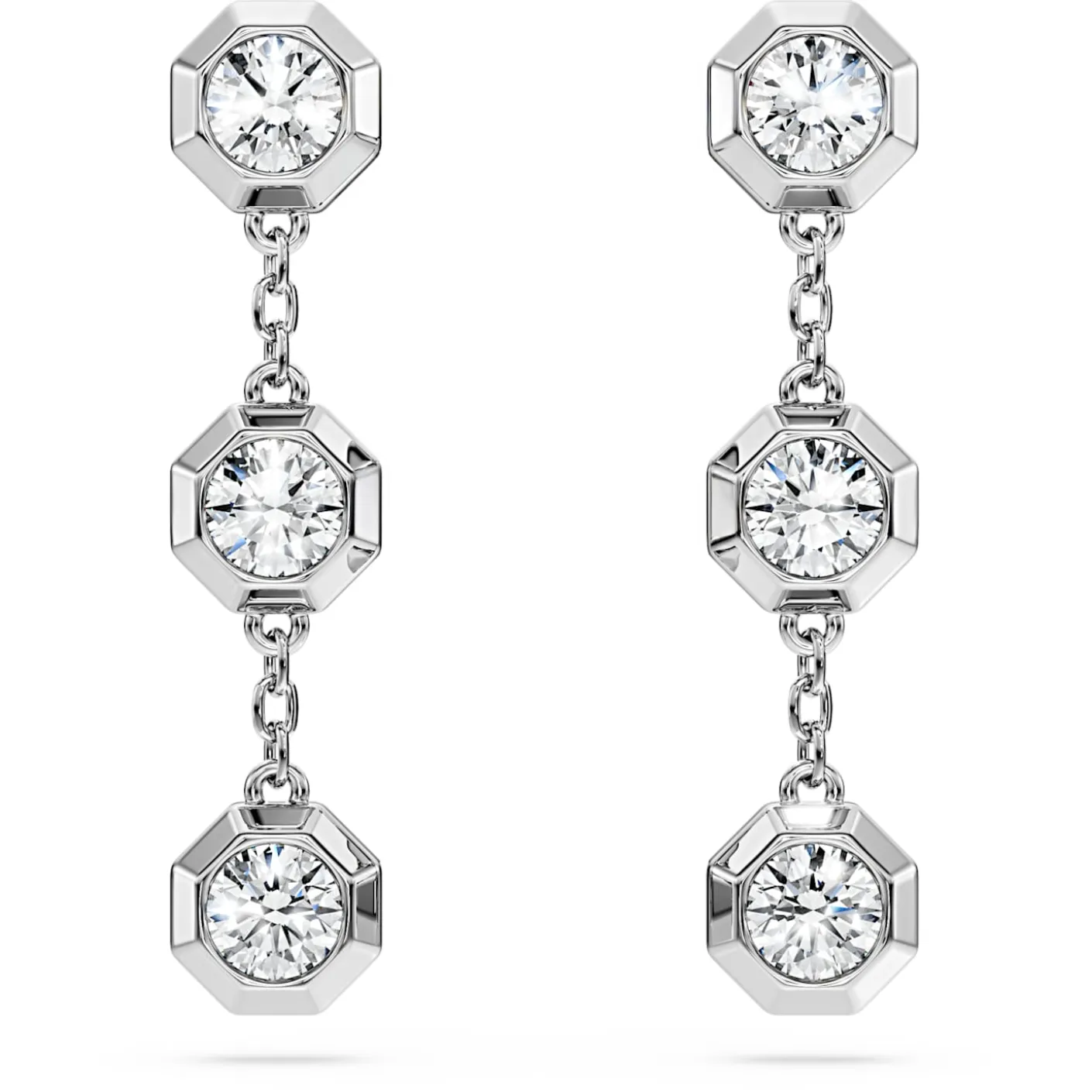 Octagon drop earrings