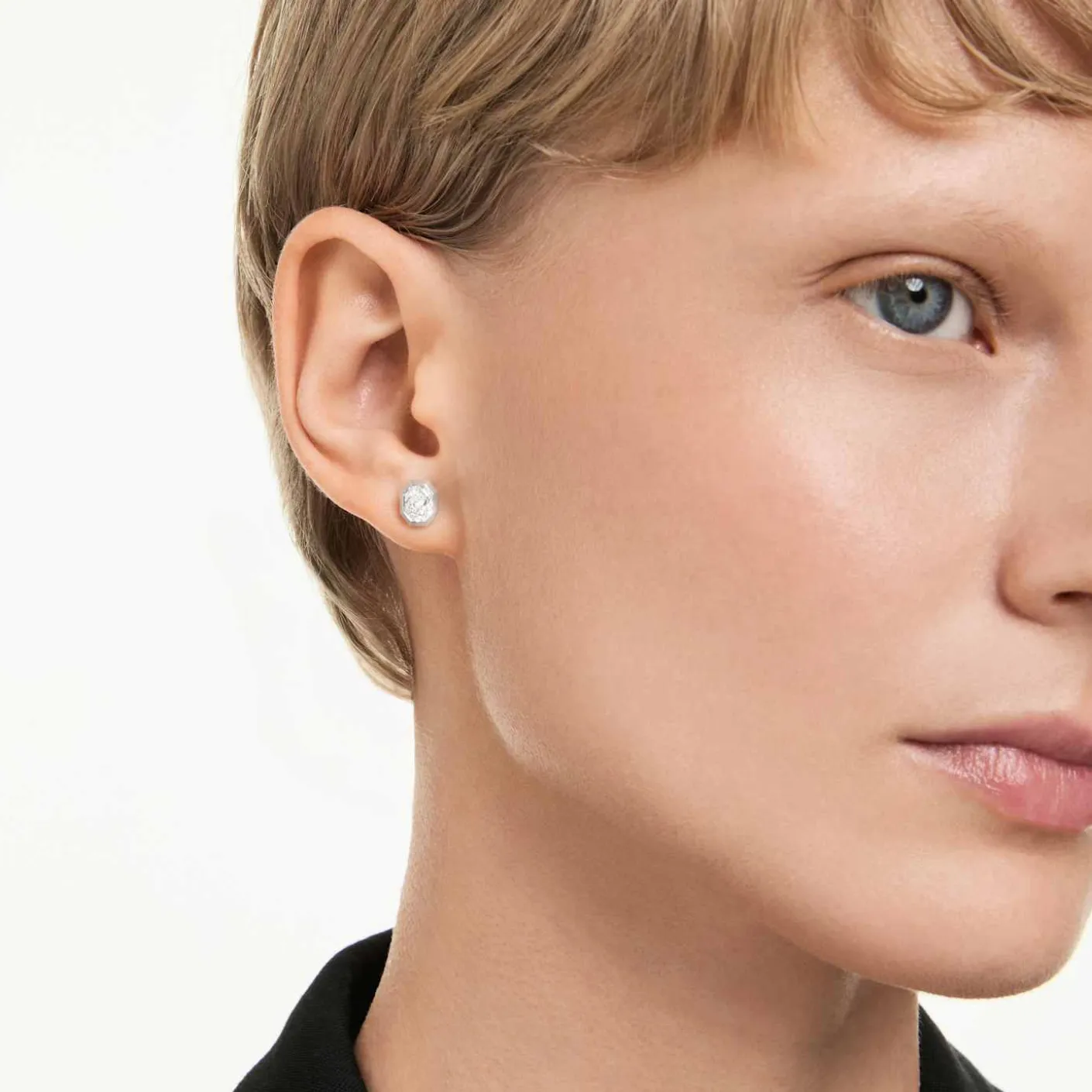 Octagon stud earrings