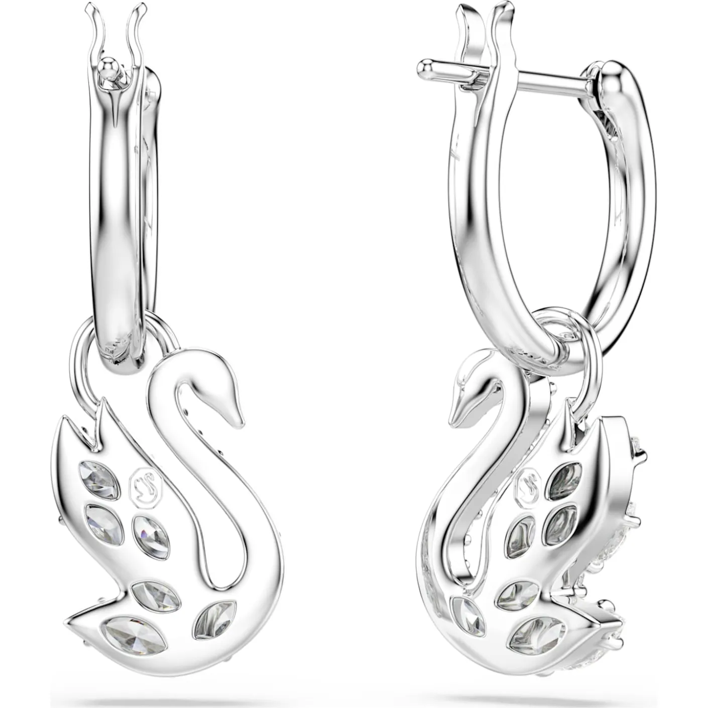 Swan drop earrings