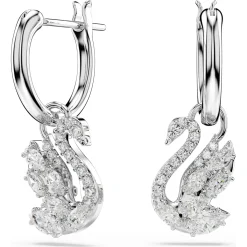 Swan drop earrings