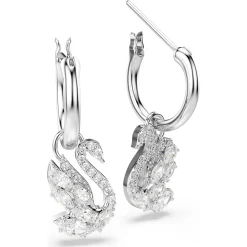 Swan drop earrings