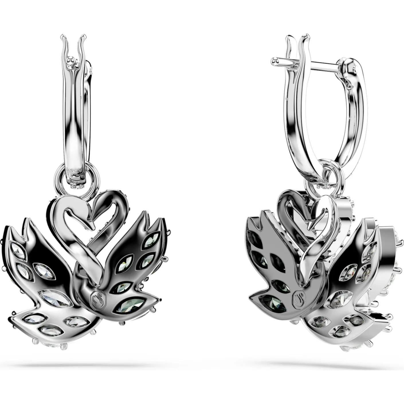 Swan drop earrings