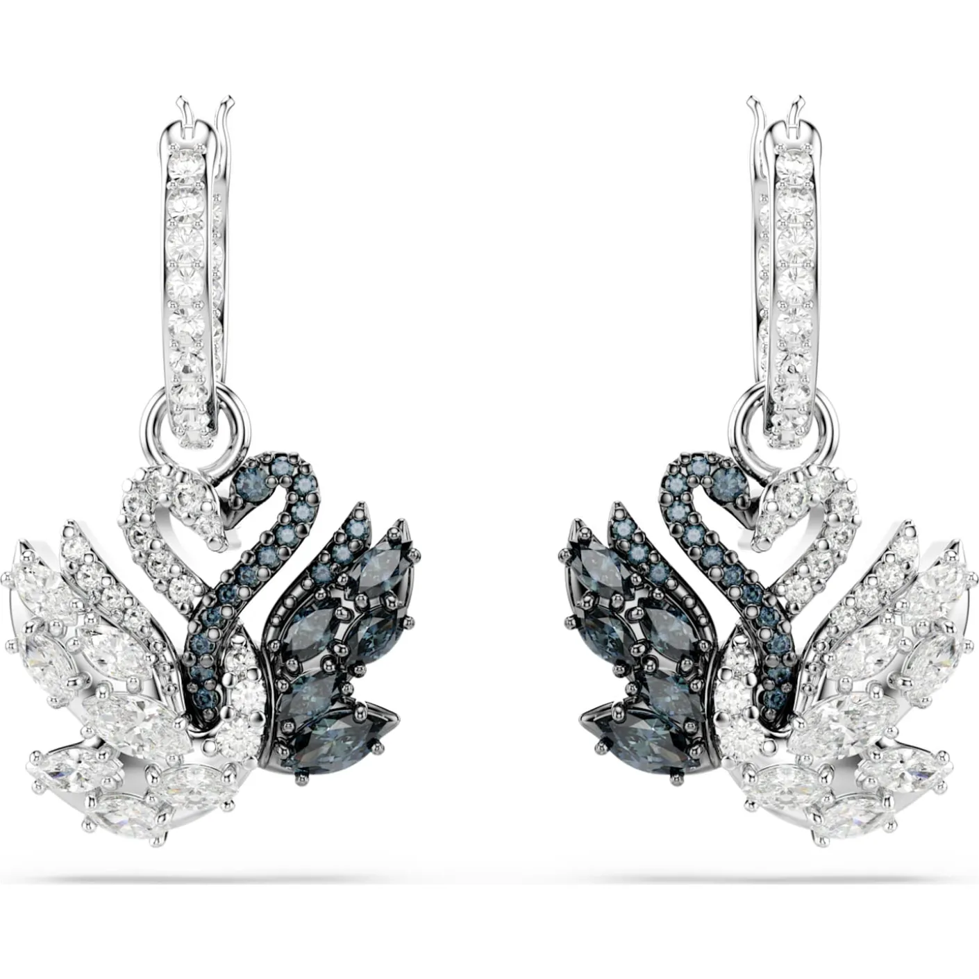Swan drop earrings