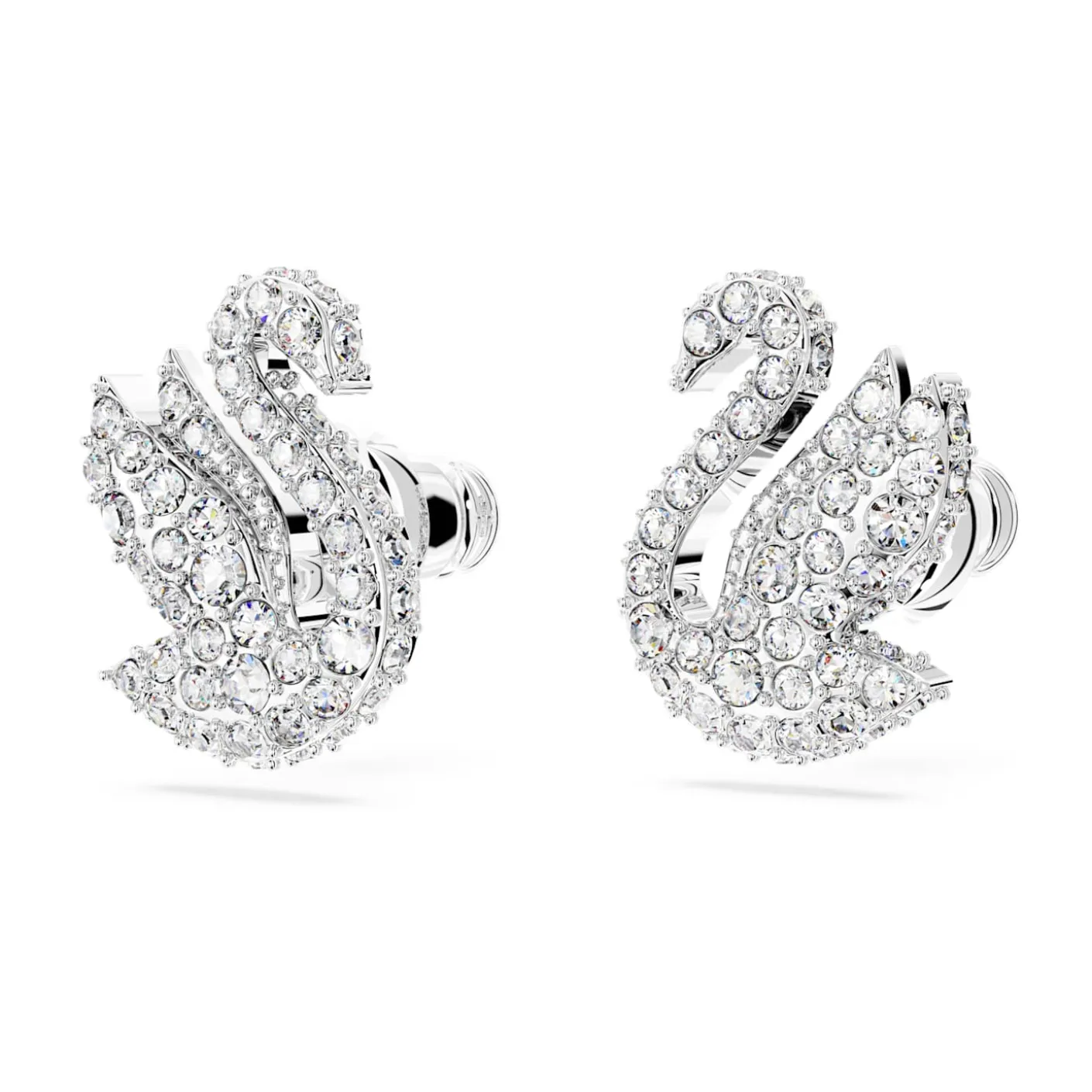 Swan stud earrings