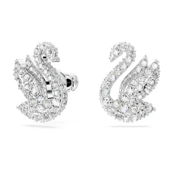 Swan stud earrings